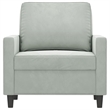 Bowery Hill Contemporary Single Sofa Chair in Light Gray Polyester