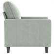 Bowery Hill Contemporary Single Sofa Chair in Light Gray Polyester