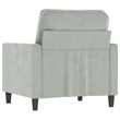 Bowery Hill Contemporary Single Sofa Chair in Light Gray Polyester