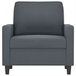 Bowery Hill Contemporary Single Sofa Chair in Dark Grey Polyester