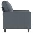 Bowery Hill Contemporary Single Sofa Chair in Dark Grey Polyester