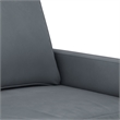 Bowery Hill Contemporary Single Sofa Chair in Dark Grey Polyester