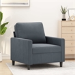Bowery Hill Contemporary Single Sofa Chair in Dark Grey Polyester