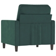 Bowery Hill Contemporary Single Sofa Chair in Dark Green Polyester