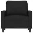 Bowery Hill Contemporary Single Sofa Chair in Black Polyester Velvet