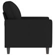Bowery Hill Contemporary Single Sofa Chair in Black Polyester Velvet