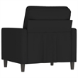 Bowery Hill Contemporary Single Sofa Chair in Black Polyester Velvet