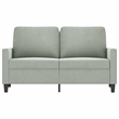 Bowery Hill Contemporary Metal 2-Seater Sofa in Light Gray Polyester