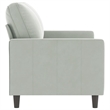 Bowery Hill Contemporary Metal 2-Seater Sofa in Light Gray Polyester