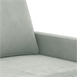 Bowery Hill Contemporary Metal 2-Seater Sofa in Light Gray Polyester
