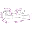 Bowery Hill Contemporary Modular Sofa in Dark Gray Polyester Velvet