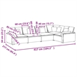 Bowery Hill Modular L-Shaped Sofa in Dark Grey Velvet Polyester