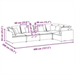 Bowery Hill Contemporary Modular Sofa in Dark Gray Finish Velvet
