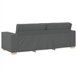 Bowery Hill Contemporary 2 Piece Polyester Sofa Set in Dark Gray