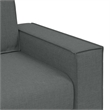 Bowery Hill Contemporary 2 Piece Polyester Sofa Set in Dark Gray
