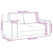 Bowery Hill Contemporary 2 Piece Polyester Sofa Set in Dark Gray