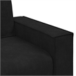 Bowery Hill Contemporary 2-Piece Rectangular Sofa Set in Black Velvet
