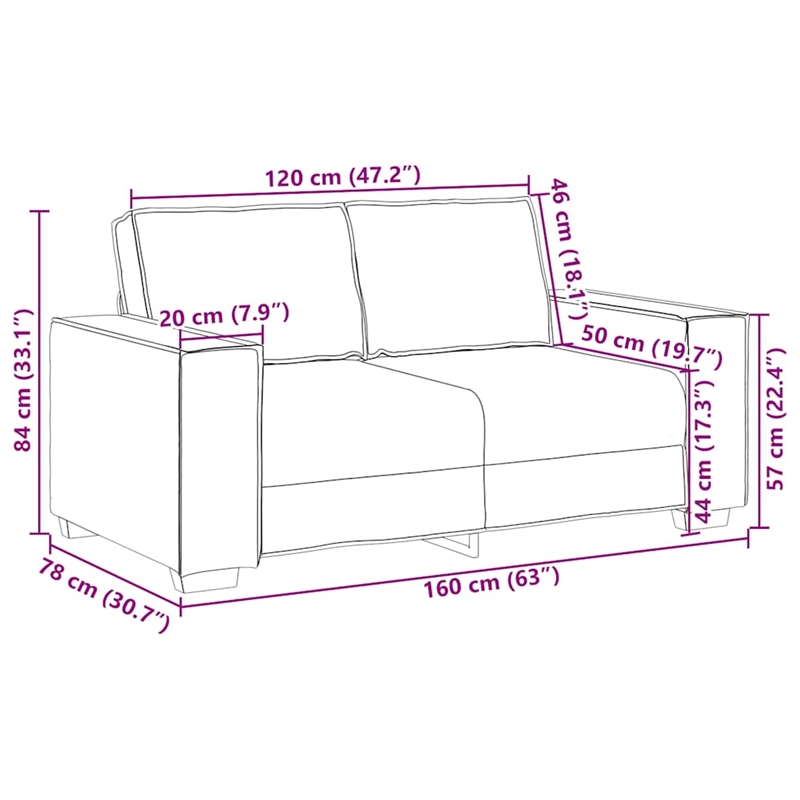 Bowery Hill Contemporary 2-Piece Rectangular Sofa Set in Black Velvet