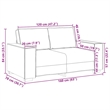Bowery Hill Contemporary 2-Piece Rectangular Sofa Set in Black Velvet