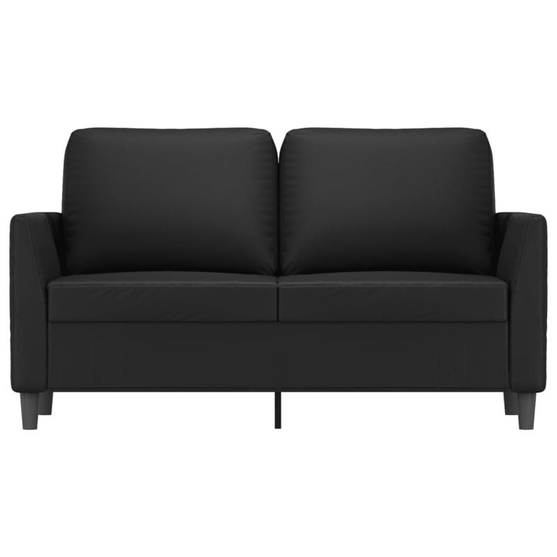 Bowery Hill Contemporary 2-Seater Sofa in Black Finish Fabric