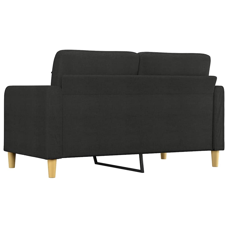 Bowery Hill Contemporary 2-Seater Sofa in Black Finish Polyester