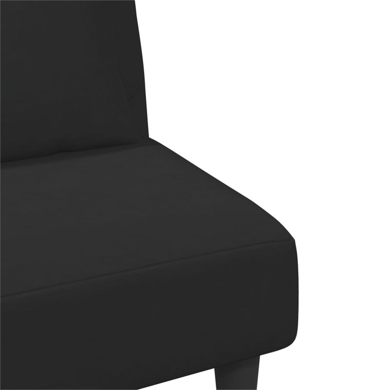 Bowery Hill Contemporary Standard Sofa Set in Black Polyester