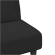 Bowery Hill Contemporary Standard Sofa Set in Black Polyester