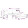 Bowery Hill Contemporary Standard Sofa Set in Black Polyester