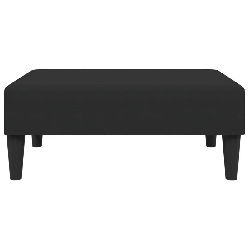 Bowery Hill Contemporary Large Sofa Set in Black Polyester Velvet