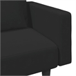 Bowery Hill Contemporary Large Sofa Set in Black Polyester Velvet