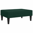 Bowery Hill Contemporary Compact Sofa Set in Dark Green Polyester Velvet