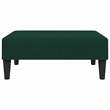 Bowery Hill Contemporary Compact Sofa Set in Dark Green Polyester Velvet