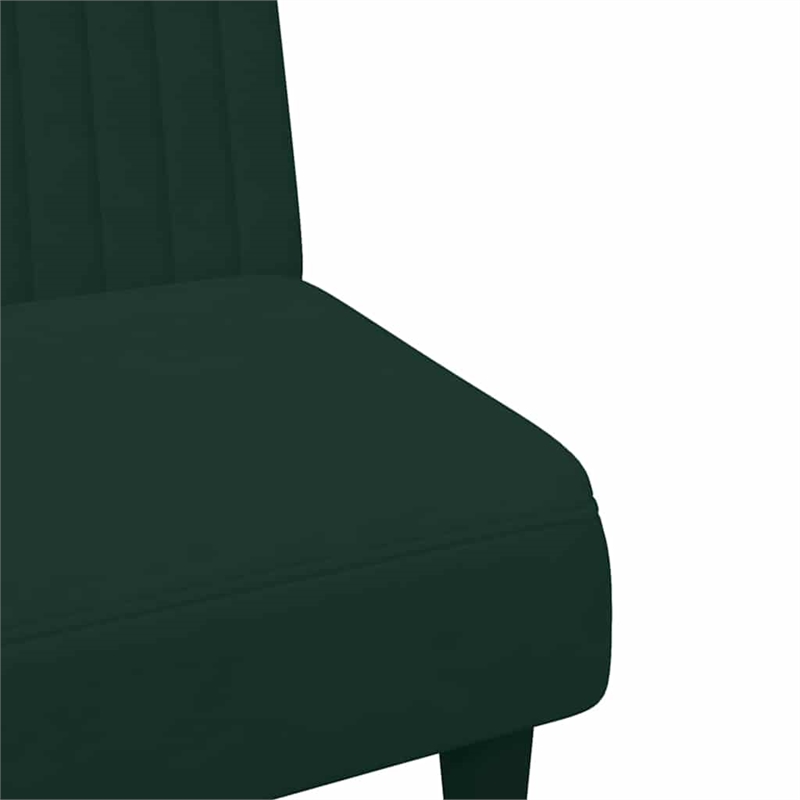 Bowery Hill Contemporary Compact Sofa Set in Dark Green Polyester Velvet