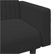 Bowery Hill Contemporary Large Sofa Set in Black Finish Velvet