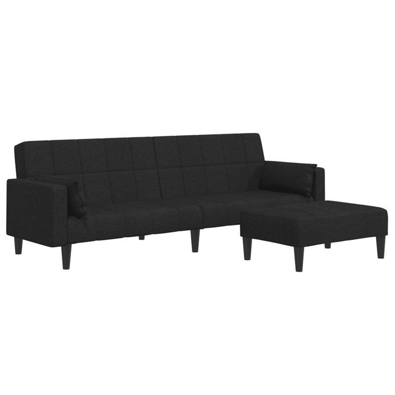 Bowery Hill Contemporary Standard Sofa Bed in Black Polyester