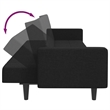 Bowery Hill Contemporary Standard Sofa Bed in Black Polyester