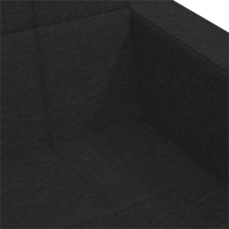 Bowery Hill Contemporary Standard Sofa Bed in Black Polyester