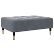 Bowery Hill Contemporary Compact Sofa Bed in Dark Grey Polyester Velvet