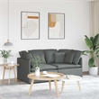 Bowery Hill Contemporary Modular Sofa in Dark Gray Finish Fabric