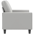 Bowery Hill Contemporary 2-Seater Sofa in Light Gray Microfiber