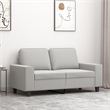 Bowery Hill Contemporary 2-Seater Sofa in Light Gray Microfiber