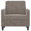 Bowery Hill Single Sofa Chair in Light Gray Polyester Velvet