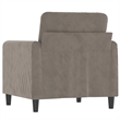 Bowery Hill Single Sofa Chair in Light Gray Polyester Velvet