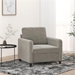 Bowery Hill Single Sofa Chair in Light Gray Polyester Velvet