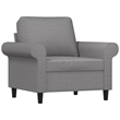 Bowery Hill Contemporary Single Sofa Chair in Light Grey Polyester