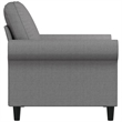 Bowery Hill Contemporary Single Sofa Chair in Light Grey Polyester