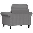 Bowery Hill Contemporary Single Sofa Chair in Light Grey Polyester