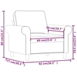 Bowery Hill Contemporary Single Sofa Chair in Light Grey Polyester