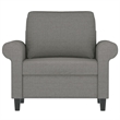 Bowery Hill Contemporary Rectangular Durable 2-Seater Sofa in Dark Gray