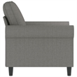 Bowery Hill Contemporary Rectangular Durable 2-Seater Sofa in Dark Gray